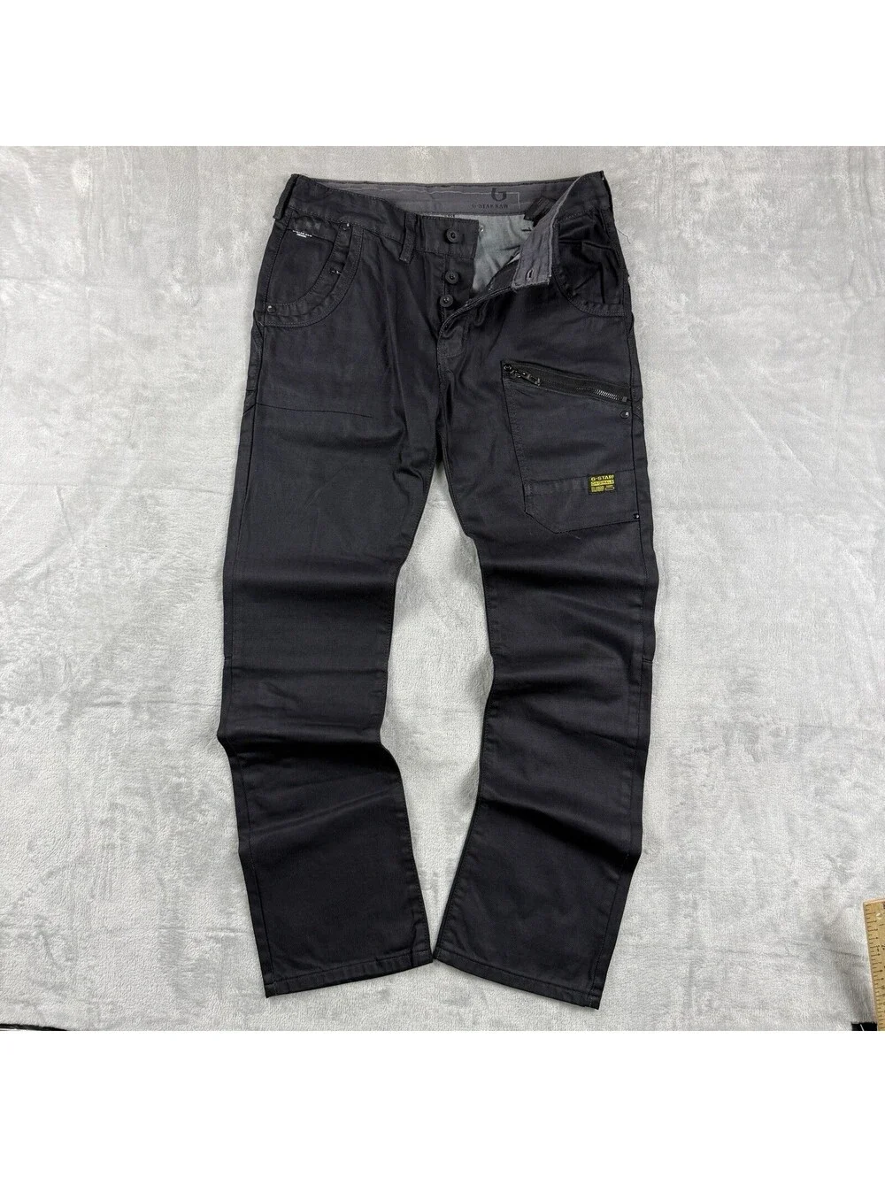 G-Star Raw Denim Jeans Cargo Utility Pants 30x30 Button Fly Tactical CSKD3301
